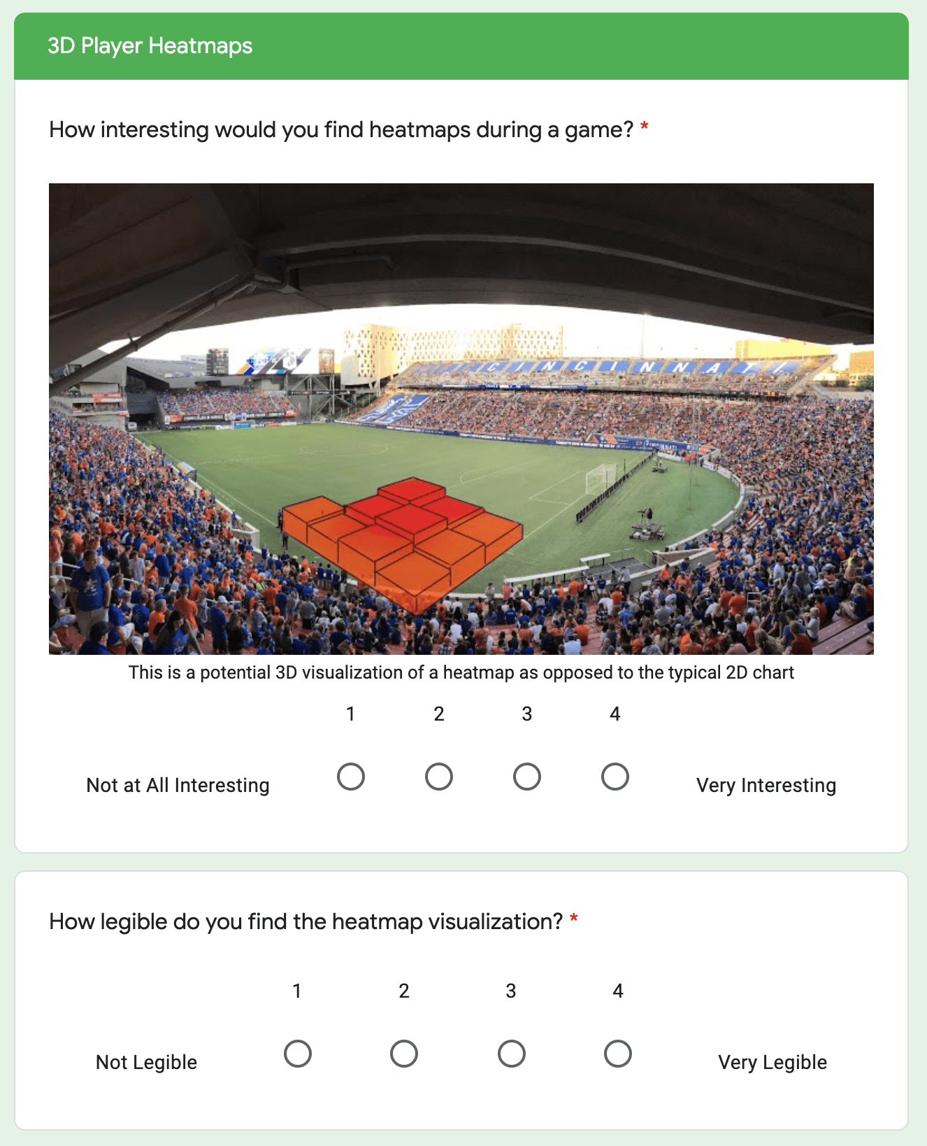 screenshot of the google survey